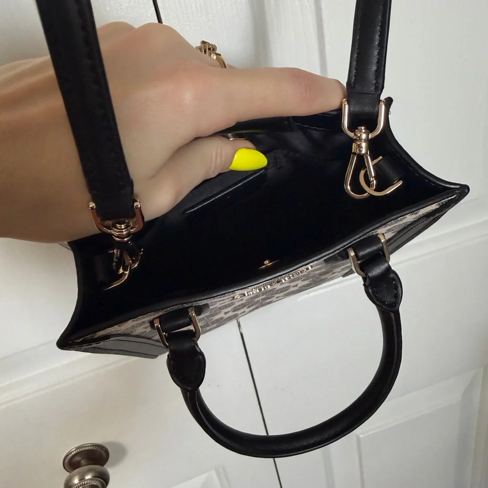 kate spade Black and Cream Floral Crossbody Tote - Picture 5 of 7